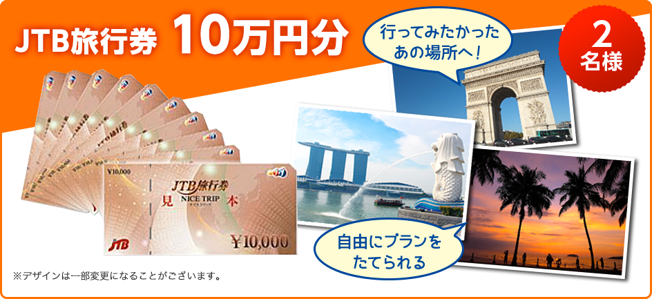 JTB旅行券 10万円分　2名様