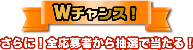 Wチャンス！さらに！全応募者から抽選で当たる！