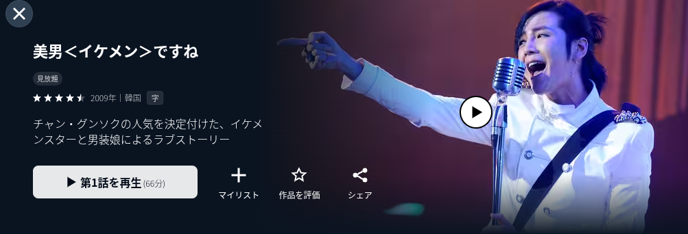 U-NEXTの美男配信画像