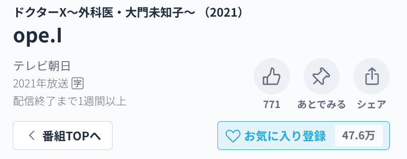 『ドクターX 〜外科医・大門未知子〜シーズン7』