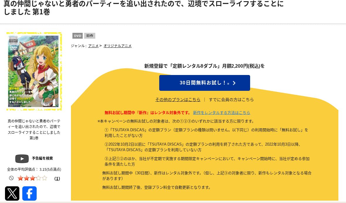 TSUTAYA DISCASの真スロ