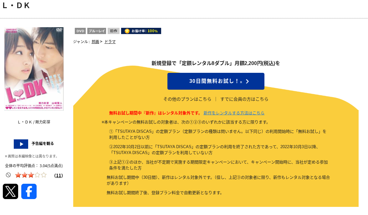 TSUTAYA DISCASのLDK