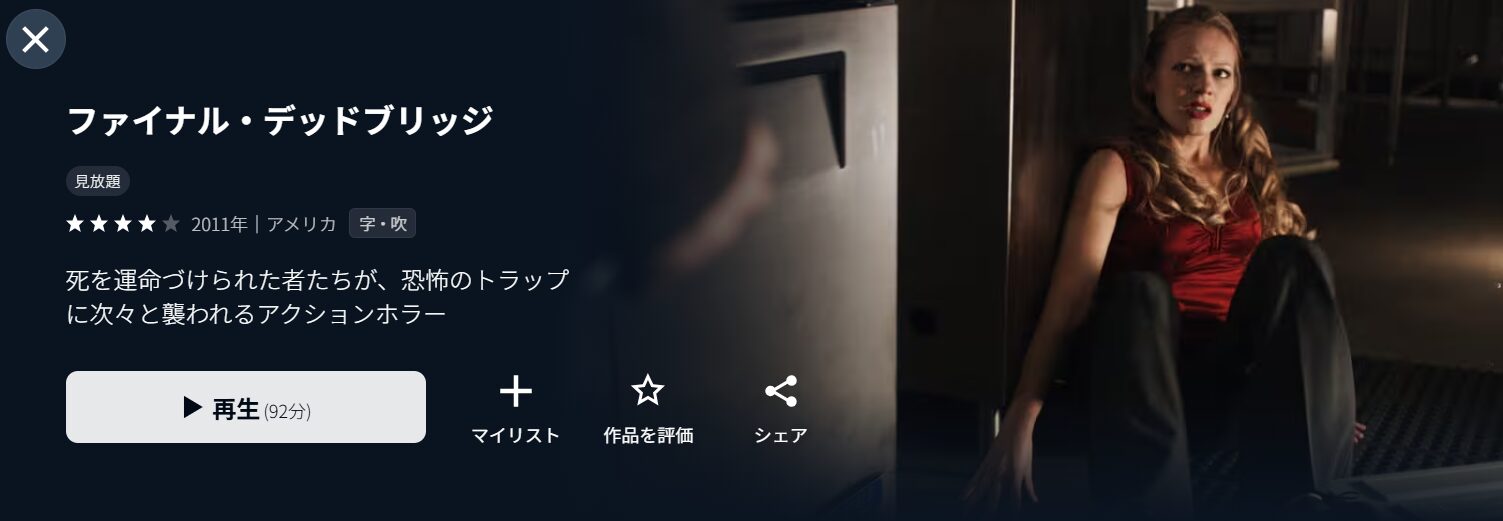 映画『ファイナル・デッドブリッジ』の配信画像