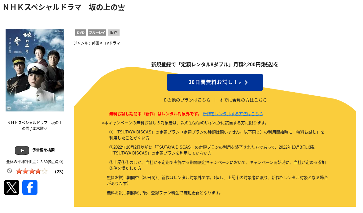 TSUTAYA DISCASの坂の上の雲