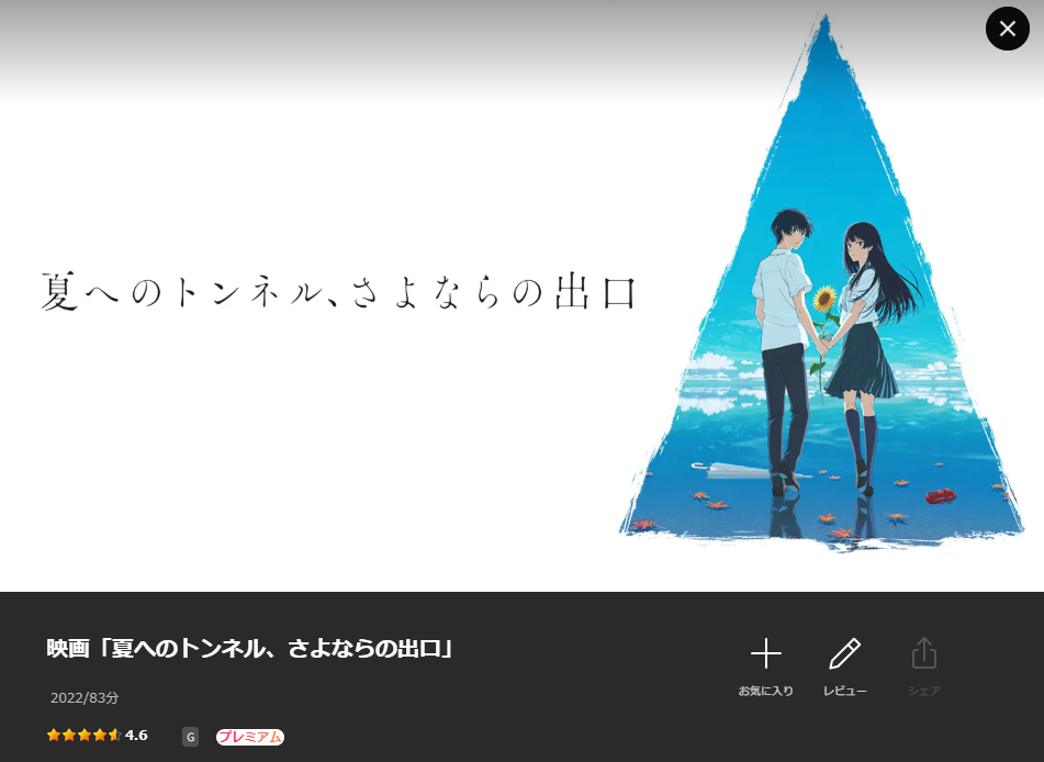 Leminoの夏へのトンネル、さよならの出口配信画像