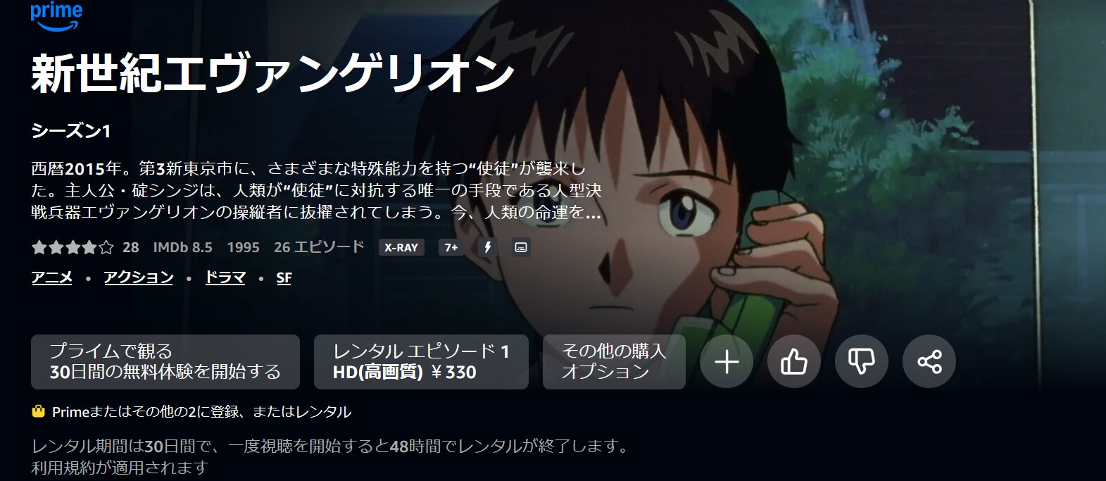 アニメ『新世紀エヴァンゲリオン』