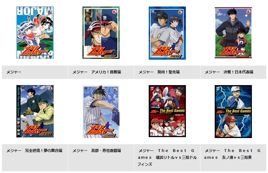 TSUTAYA DISCAS　メジャーシリーズ