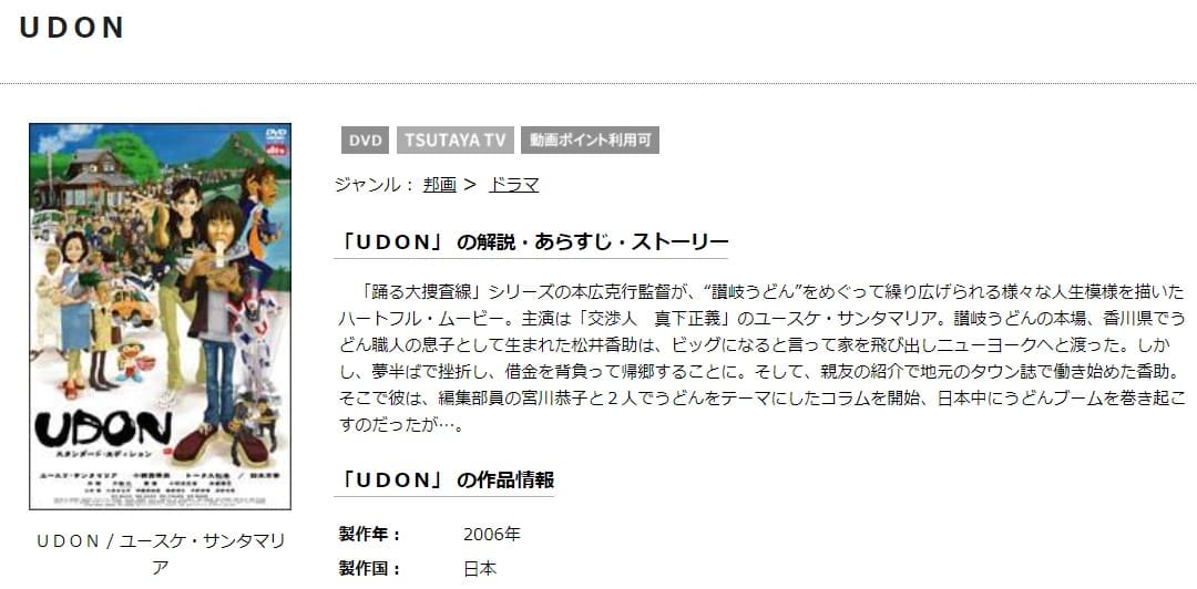 TSUTAYA DISCAS　UDON
