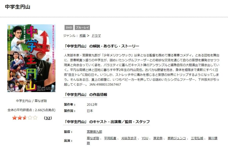 TSUTAYA DISCAS　中学生円山