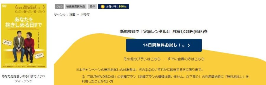 TSUTAYA DISCAS　あなたを抱きしめる日まで