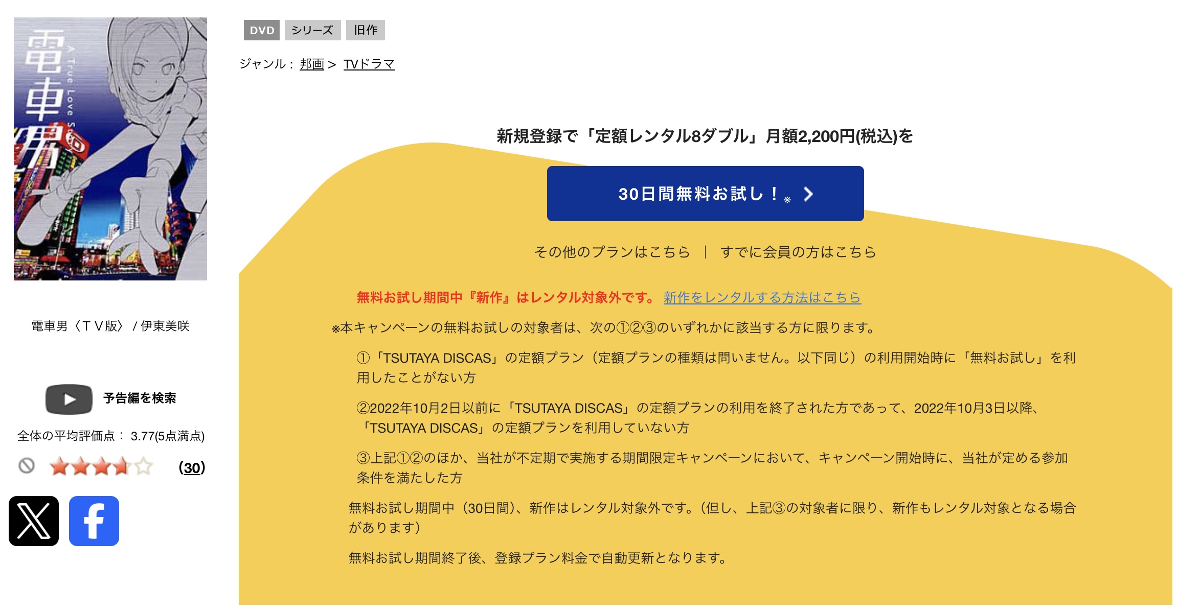 TSUTAYA DISCAS　電車男（伊藤淳史）