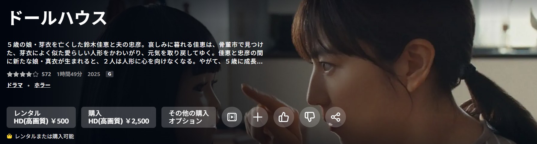 Amazonプライムのドールハウス配信画像