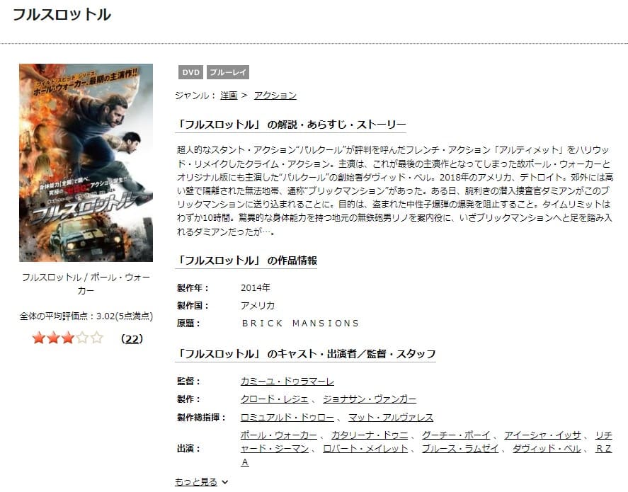 TSUTAYA DISCAS　フルスロットル