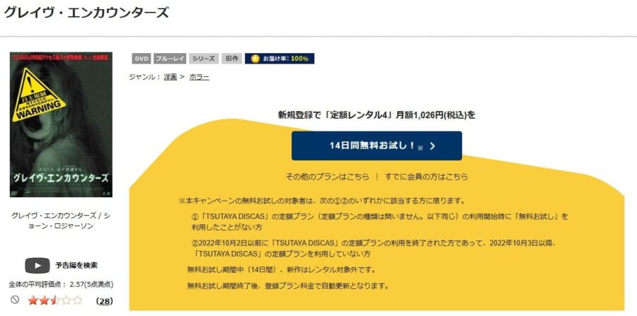 TSUTAYA DISCAS　グレイヴ・エンカウンターズ