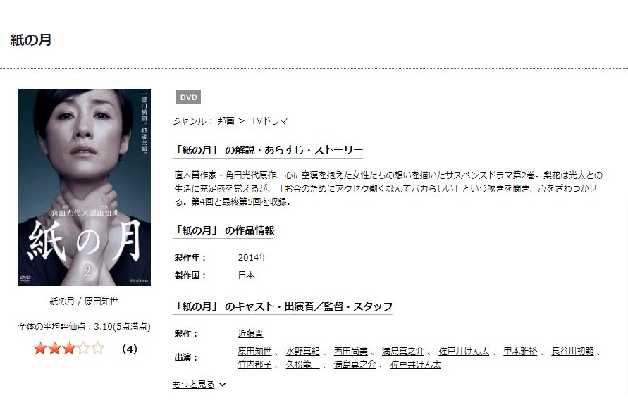 TSUTAYA DISCAS　紙の月