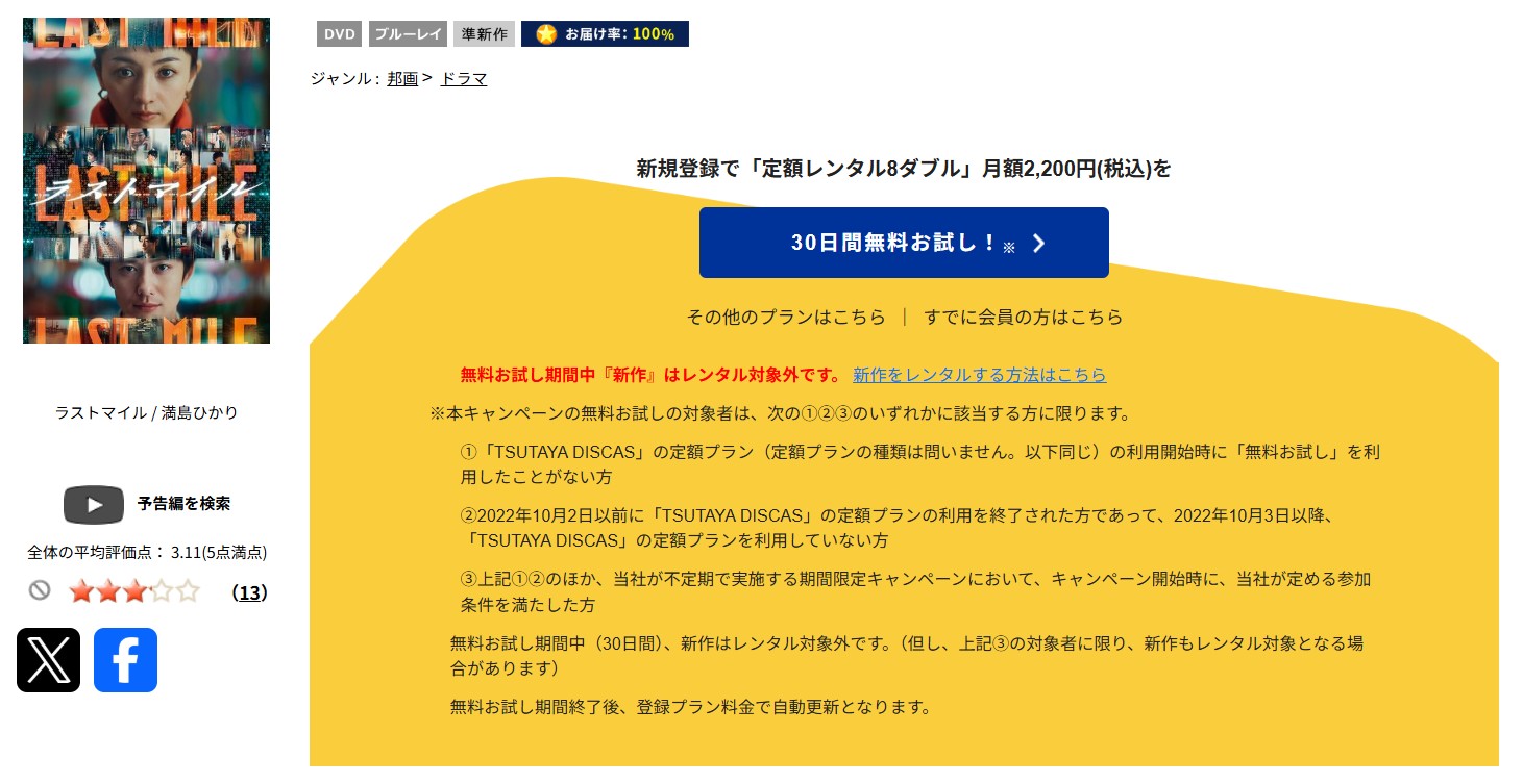 TSUTAYA DISCASのラストマイル