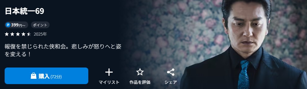 U-NEXTの日本統一69配信画像