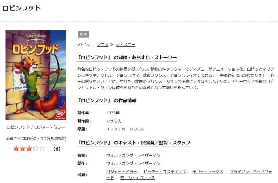 TSUTAYA DISCAS　ロビン・フッド