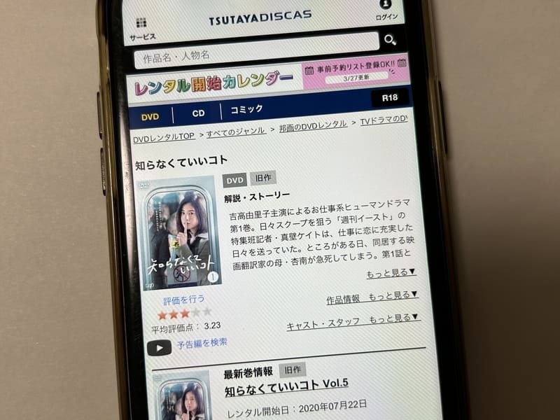 TSUTAYA DISCAS　知らなくていいコト