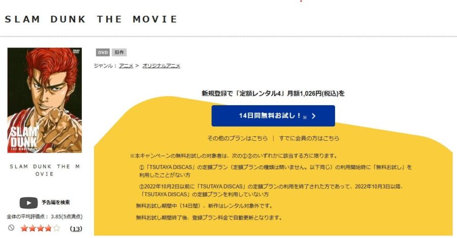 TSUTAYA DISCAS　スラムダンク 湘北最大の危機! 燃えろ桜木花道