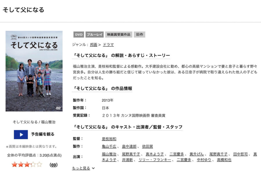 TSUTAYA DISCAS　そして父になる