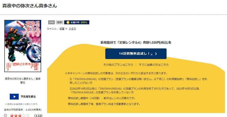 TSUTAYA DISCAS　真夜中の弥次さん喜多さん