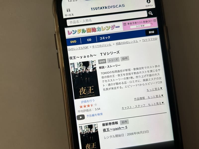 TSUTAYA DISCAS　夜王