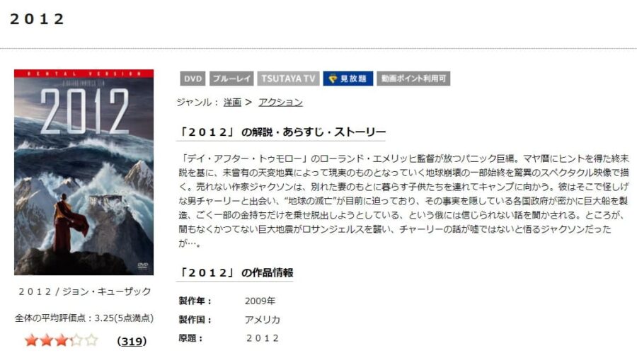 TSUTAYA DISCAS　2012