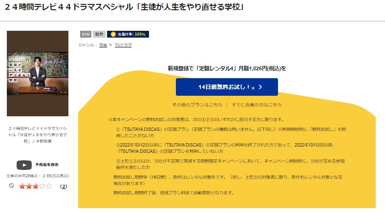 TSUTAYA DISCAS　生徒が人生をやり直せる学校