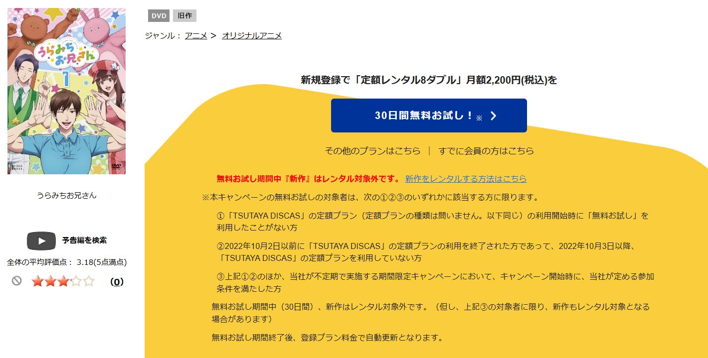 TSUTAYA DISCAS　うらみちお兄さん