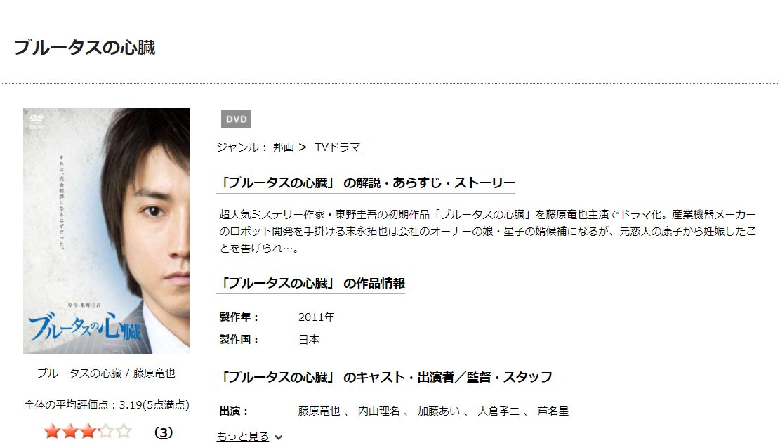 TSUTAYA DISCAS　ブルータスの心臓