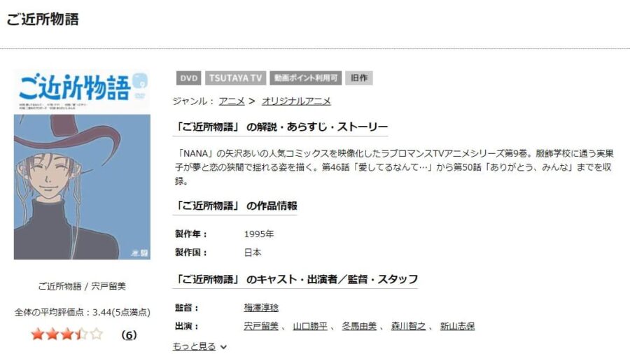TSUTAYA DISCAS　ご近所物語