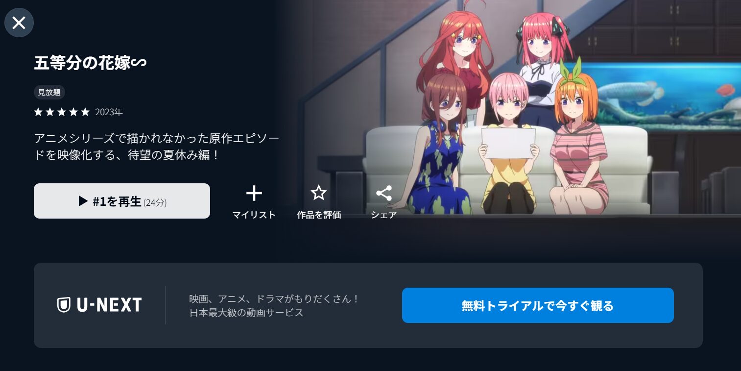 アニメ『五等分の花嫁∽ 3期』