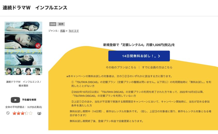 TSUTAYA DISCAS　インフルエンス