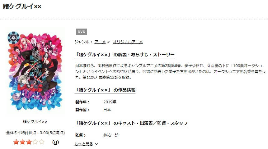 TSUTAYA DISCAS　賭ケグルイ××（2期）