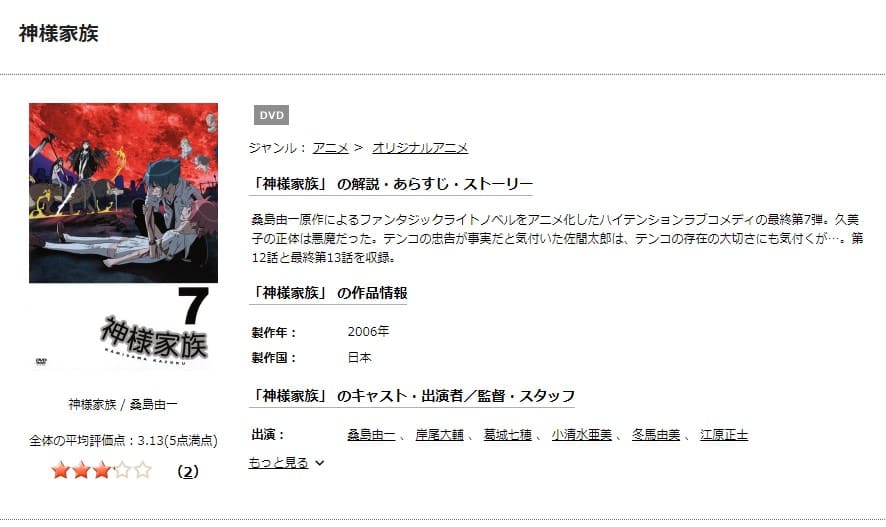 TSUTAYA DISCAS　神様家族