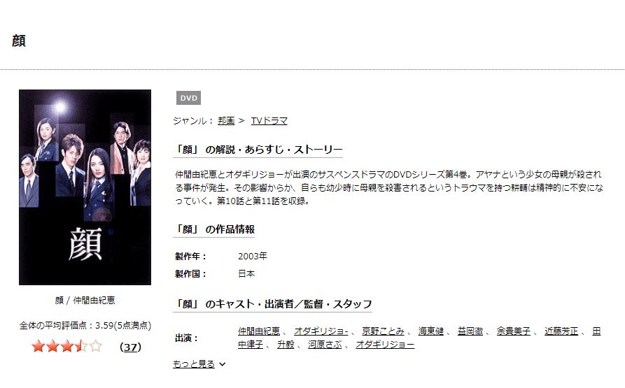 TSUTAYA DISCAS　顔