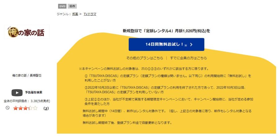 TSUTAYA DISCAS　俺の家の話