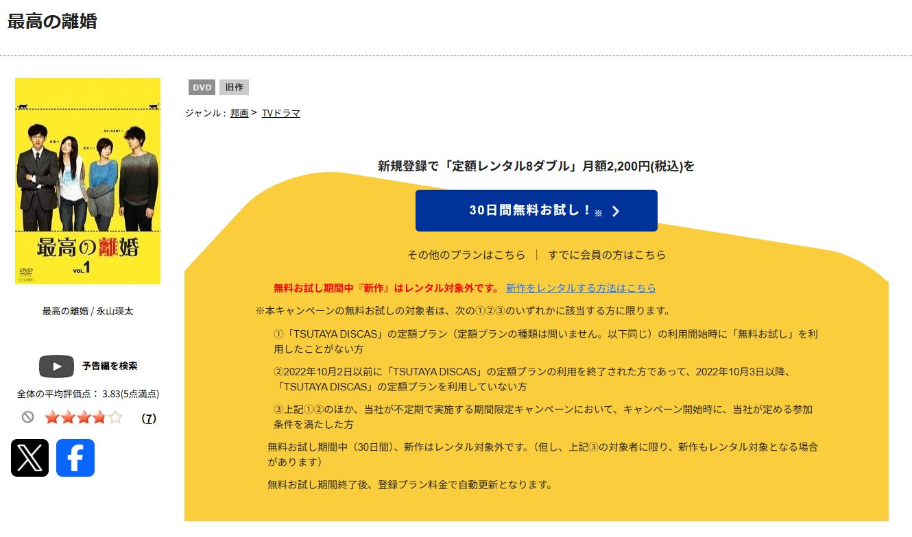 ドラマ『最高の離婚』