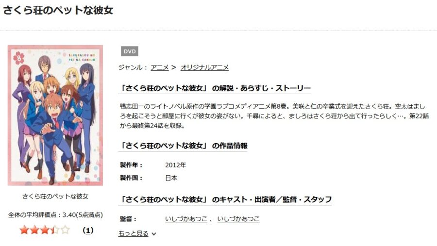 TSUTAYA DISCAS　さくら荘のペットな彼女