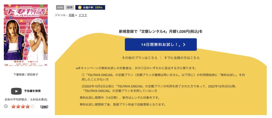 TSUTAYA DISCAS　下妻物語