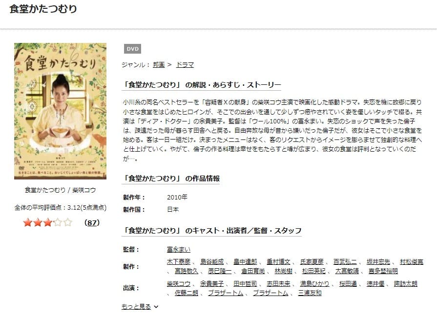 TSUTAYA DISCAS　食堂かたつむり