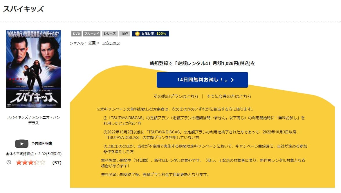 TSUTAYA DISCAS　スパイキッズ