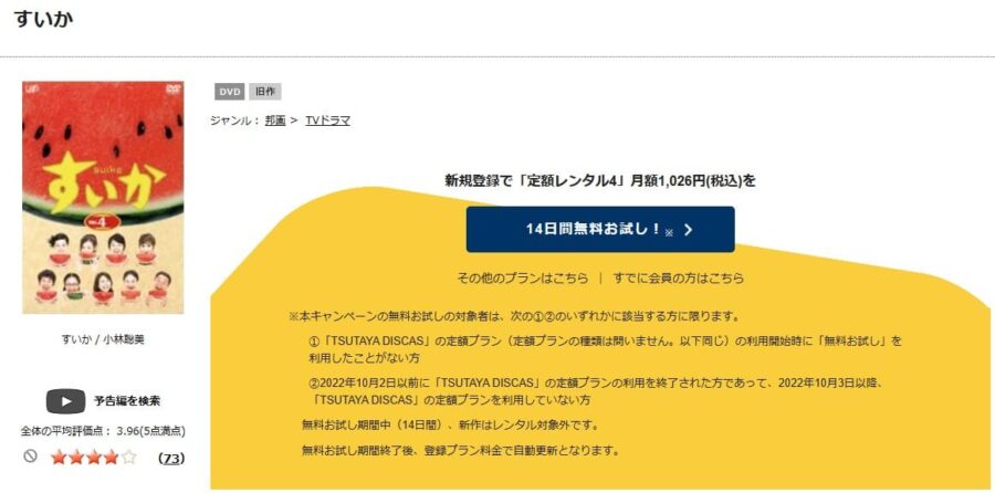 TSUTAYA DISCAS　すいか