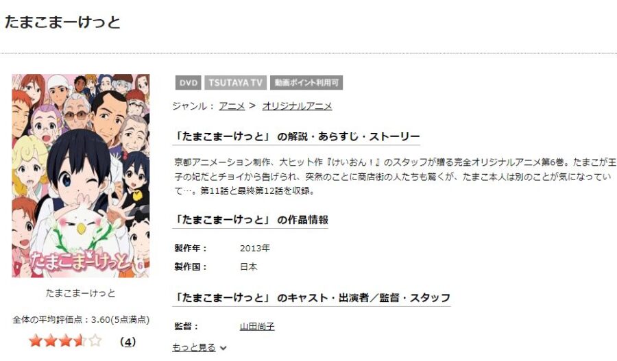 TSUTAYA DISCAS　たまこまーけっと