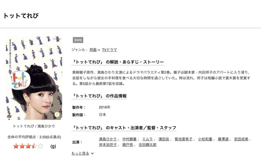 TSUTAYA DISCAS　トットてれび