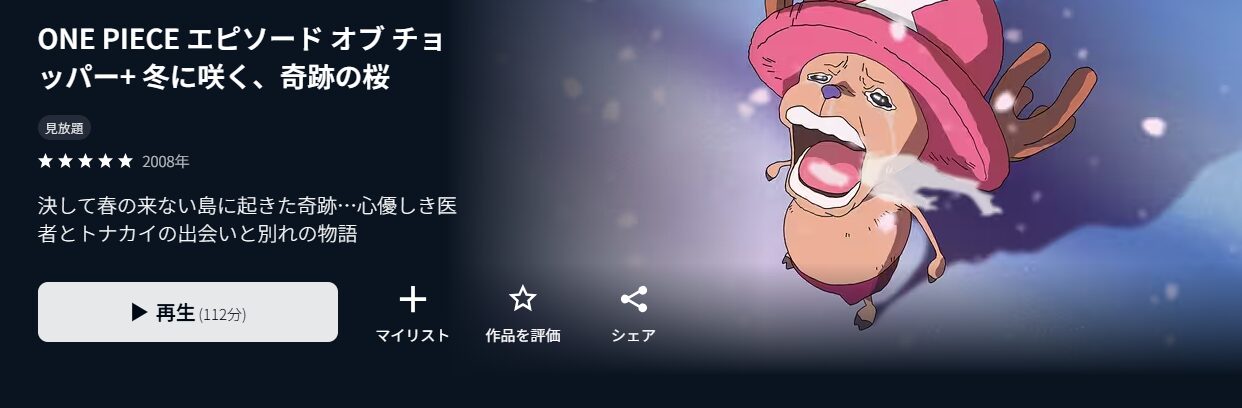 ONE PIECE エピソード オブ チョッパー+ 冬に咲く、奇跡の桜