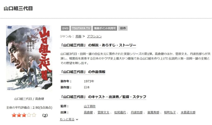 TSUTAYA DISCAS　山口組三代目