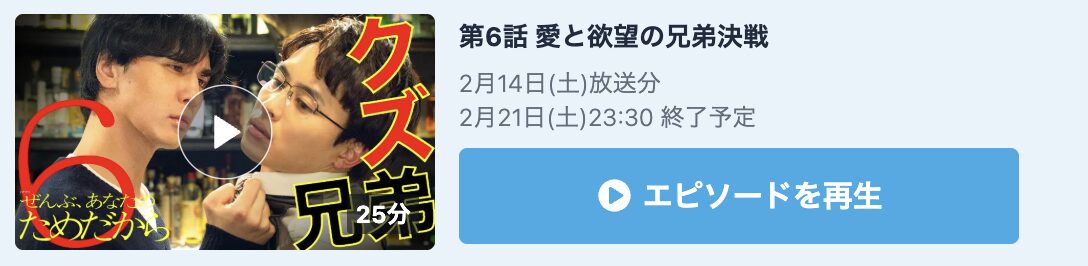 ぜんぶ、あなたのためだから 見逃し配信