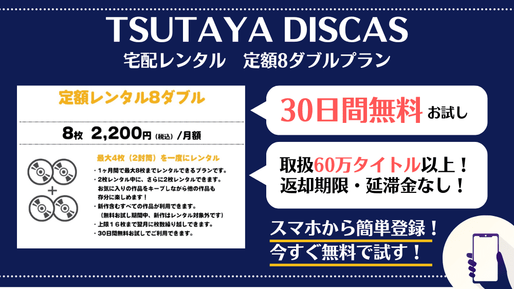 TSUTAYA DISCAS定額8ダブル